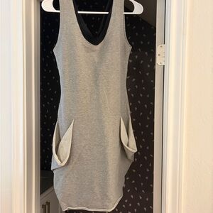 Gray Fiorucci Sleeveless Dress with Pockets